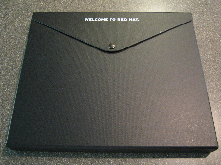 Red Hat welcome box (back)